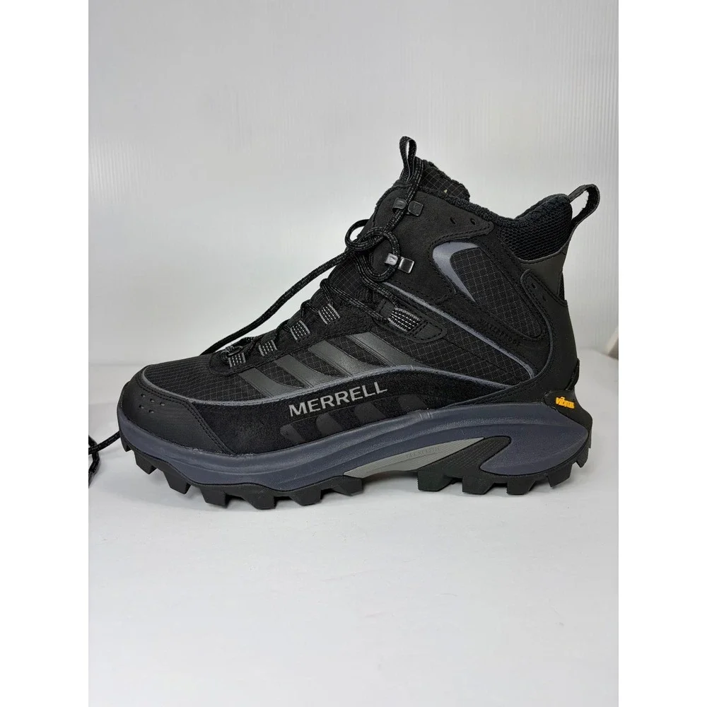 Merrell Moab Speed Thermo Mid Mens 11 WP Hiking Boots Black Primaloft Vibram Y2K